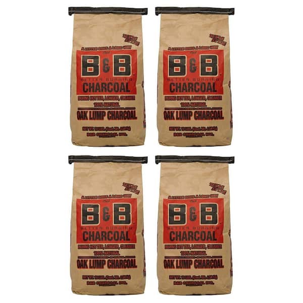 Unbranded Signature Low Smoke Oak Lump Grilling Charcoal, 10 lbs. (4-Pack)