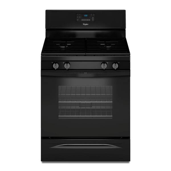 Whirlpool 5.0 cu. ft. Gas Range with Self-Cleaning Oven in Black