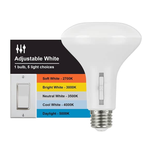 65-Watt Equivalent BR30 Dimmable LED Flood Light Bulb with Selectable Color Temperature (6-Pack)