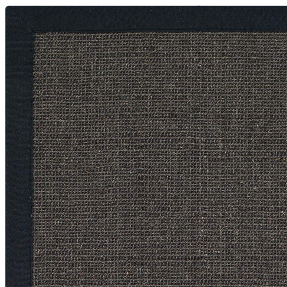 Charcoal and Black Hand-Knotted Wool Area Rug, 3' x 5'