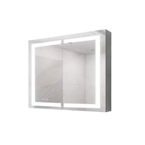 36 in. W x 30 in. H H Rectangular Medicine Cabinet with Mirror