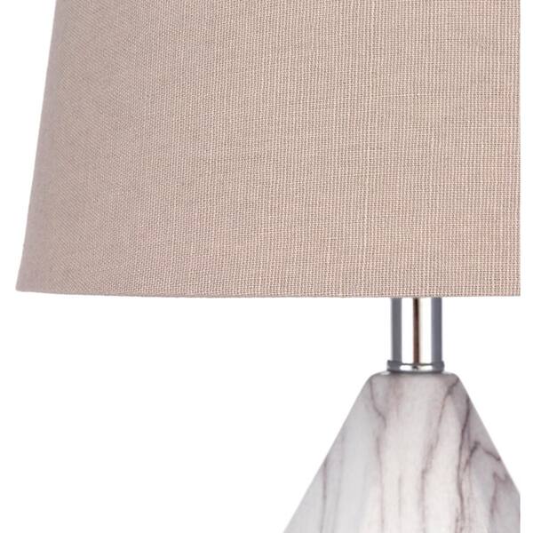 TRUE FINE 23 in. Black Modern Table Lamp with USB Port and White Linen  Shade AD4073T - The Home Depot