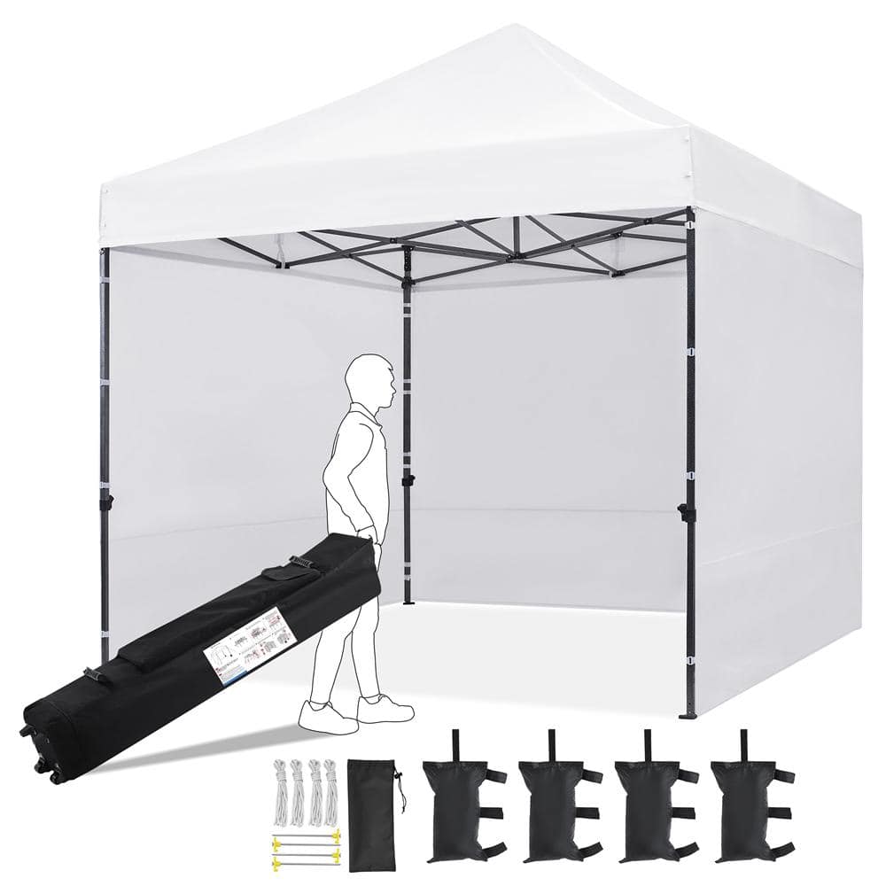 10 ft. x 10 ft. Commercial Canopy with 3 Sidewalls White price history on PriceWatchPro