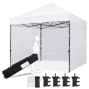 10 ft. × 10 ft. Commercial Canopy with 3 Sidewalls White