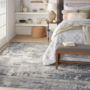 Concerto Grey/Beige 9 ft. x 12 ft. Abstract Rustic Area Rug