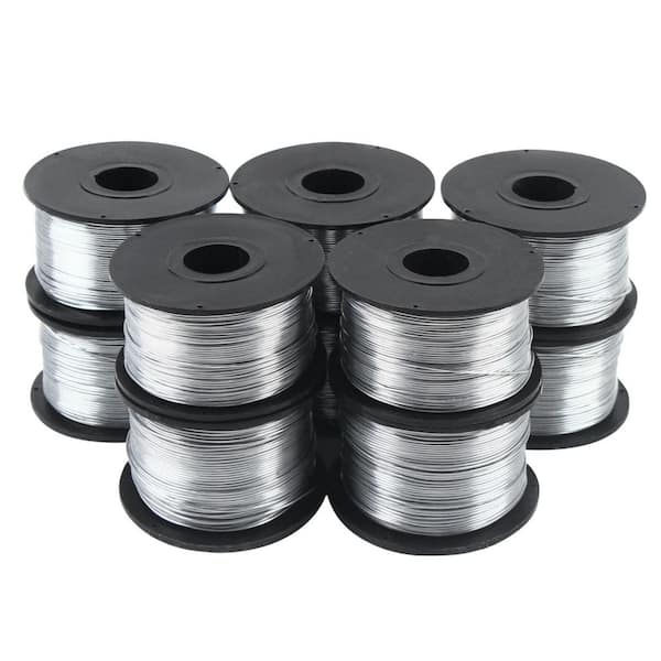 VEVOR Rebar Tie Wire Coil 10 Rolls Rebar Tying Tool 360 ft. x 0.03 in. for Automatic Rebar Tying Machine Supplies