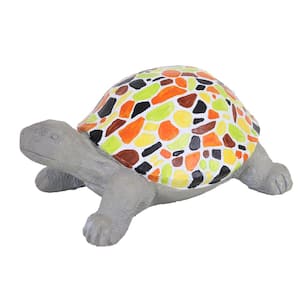 Mildred the Magnanimous Mosaic Turtle Garden Statue - 10.5 in.