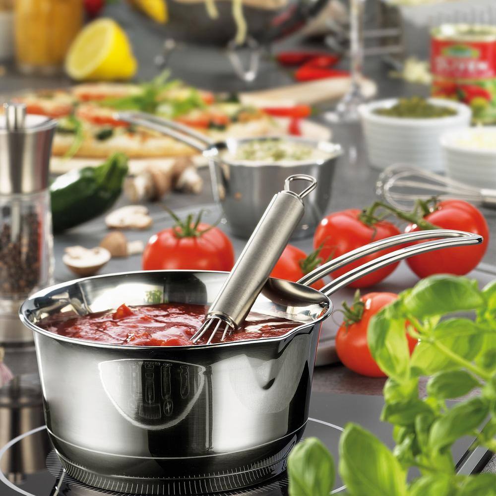 Stainless Steel Non-Stick Saucepan with Pour Spout, 1 qt