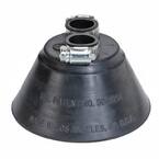 All Style Small 2-hole Standard STD-Storm Collar Flashing; with two (2) 1/2 in. dia. supply/return conduit pipe nipples