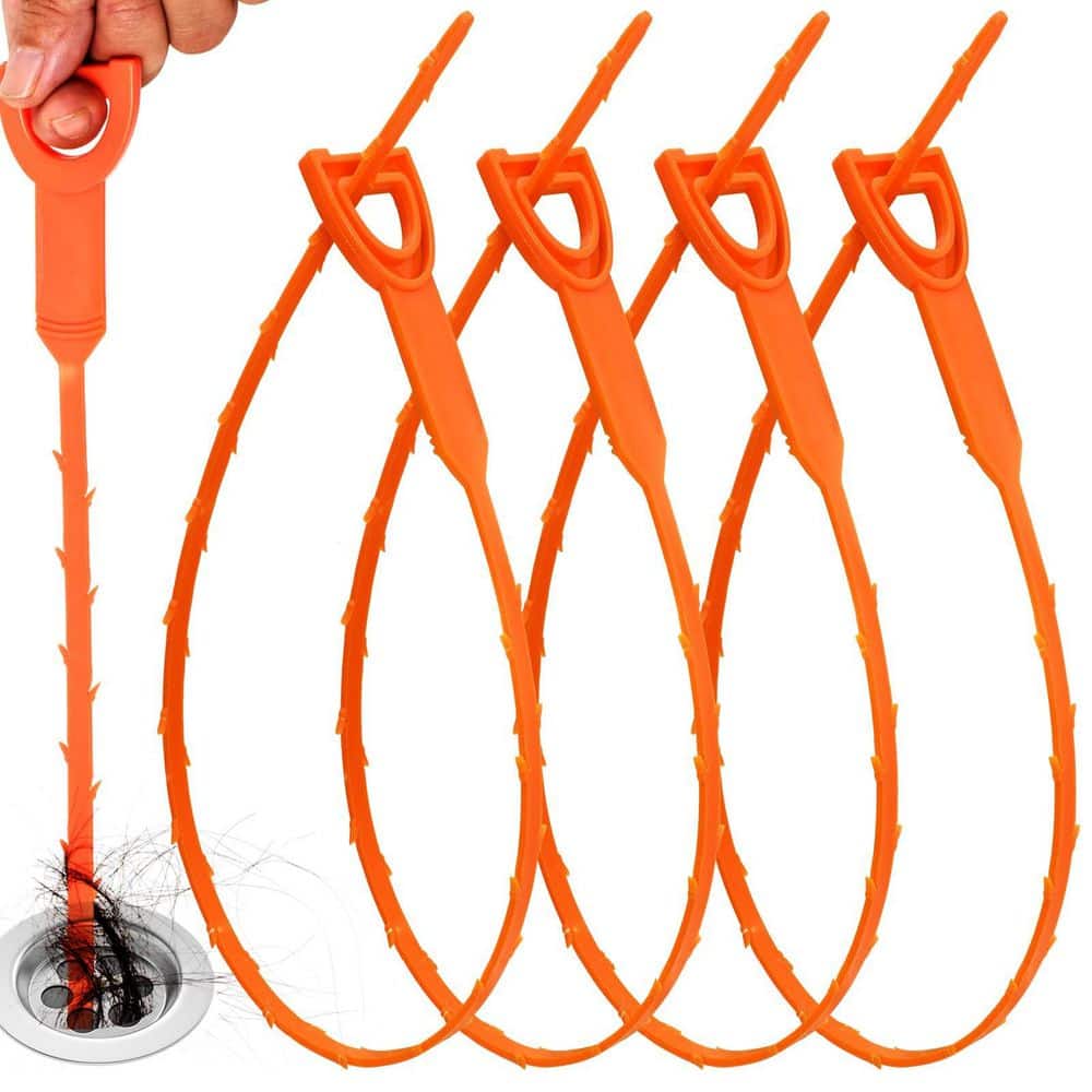 20 in. Drain Snake Drain Clog Remover Tool, Flexible Hair Removal for Sink and Toilet with Grip Handle (4-Pack) price history on PriceWatchPro