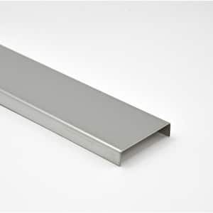 Brushed Stainless Steel 1.37 in. W x 96 in. L Metal Tile Molding and Transition Trim (10 each/case)