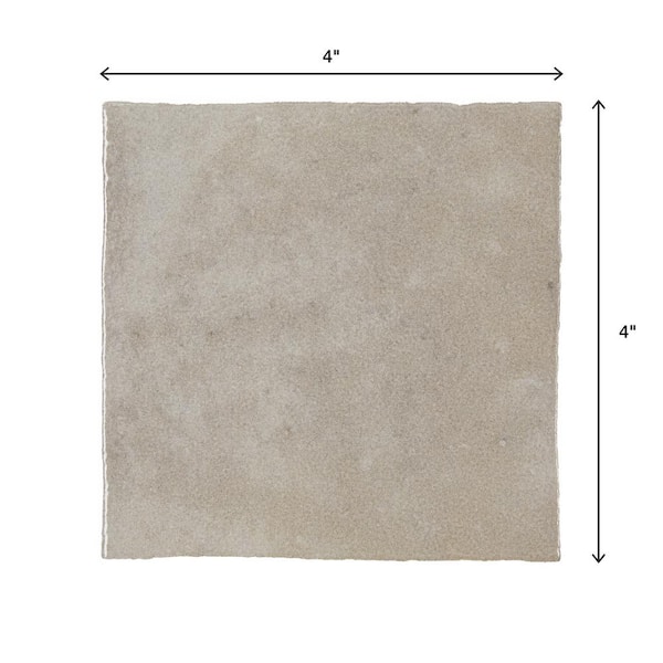 Marazzi Zellige Neo Argilla Glossy 4 in. x 4 in. Glazed Ceramic