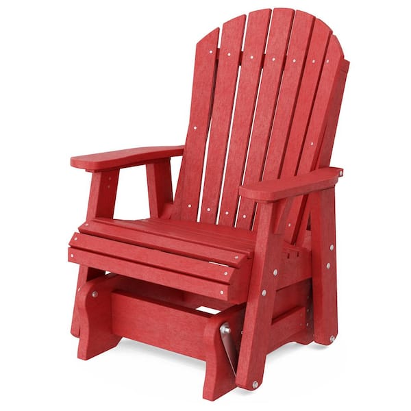 Wildridge Heritage 1-Person Cardinal Red Plastic Outdoor Glider