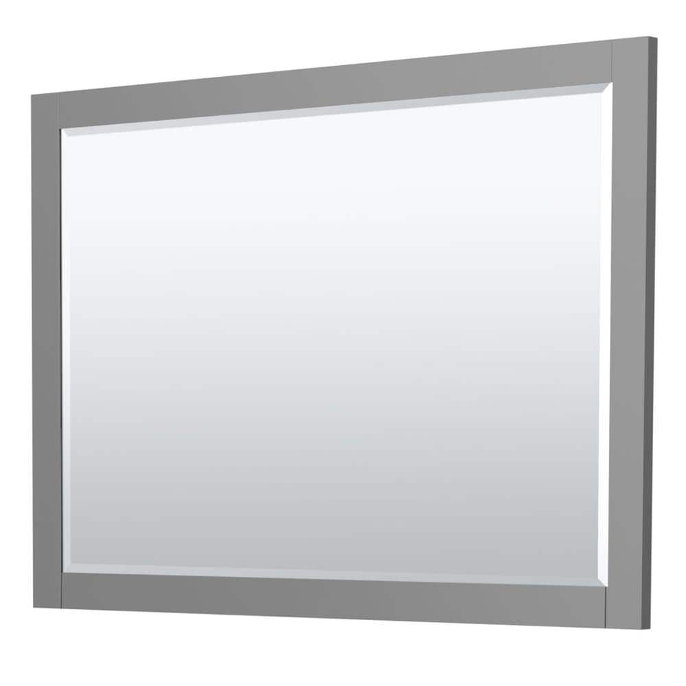 Miranda 54" Gray Freestanding Bathroom Vanity with Marble Top and Mirror
