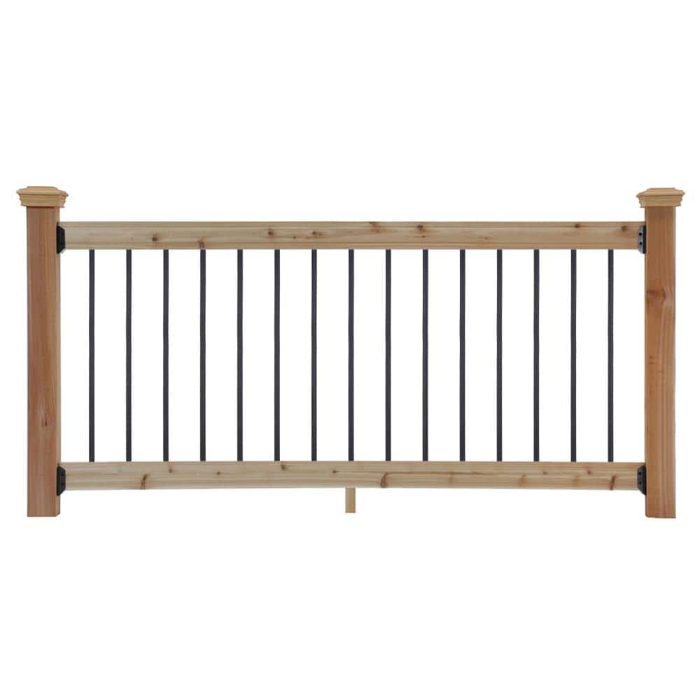 ProWood 6 ft. Cedar Rail Kit with Aluminum Square Balusters 447171