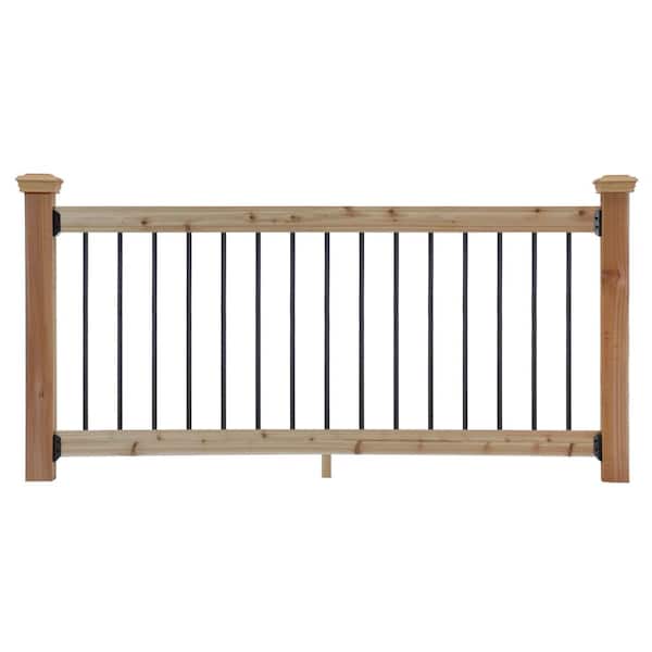 ProWood 6 ft. Cedar Rail Kit with Aluminum Square Balusters 447171