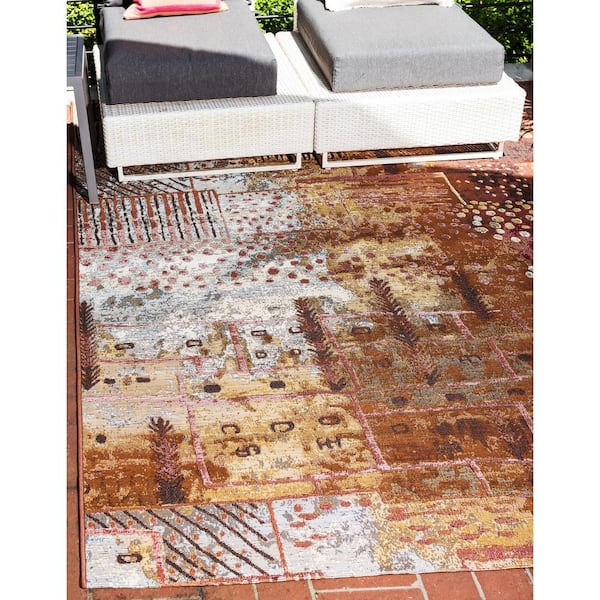 Outdoor Pine Multi 4' 0 x 6' 0 Area Rug