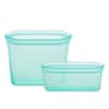 Zip Top 24 oz. Teal Reusable Silicone Sandwich Bag Zippered Storage  Container Z-BAGS-03 - The Home Depot