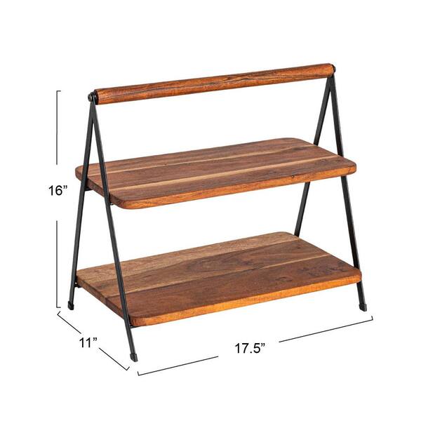 Acacia, MDF, Natural Steel Acacia Kitchen Utensil Holder