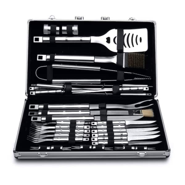 BergHOFF Cubo Essentials 33-Piece Stainless Steel BBQ Set with Case
