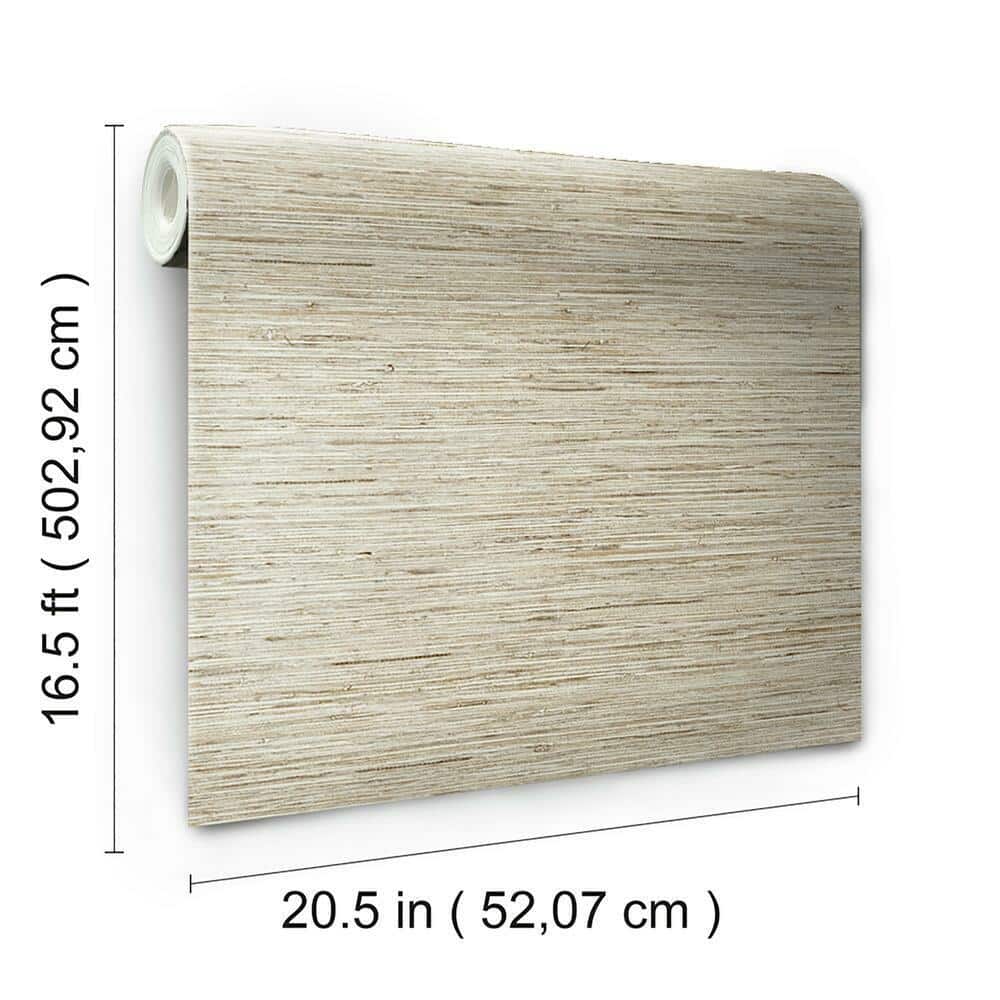 Tan Vinyl Grasscloth Peel and Stick Wallpaper