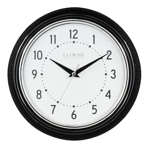 9.5 Inch Retro Diner Black Quartz Wall Clock