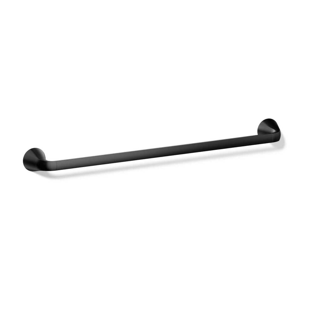KOHLER Cursiva 24 in. Towel Bar in Matte Black K-R26686-BL - The