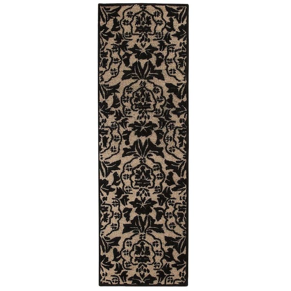 Home Decorators Collection Amberley Beige and Black 2 ft. 6 in. x 10 ft. Runner