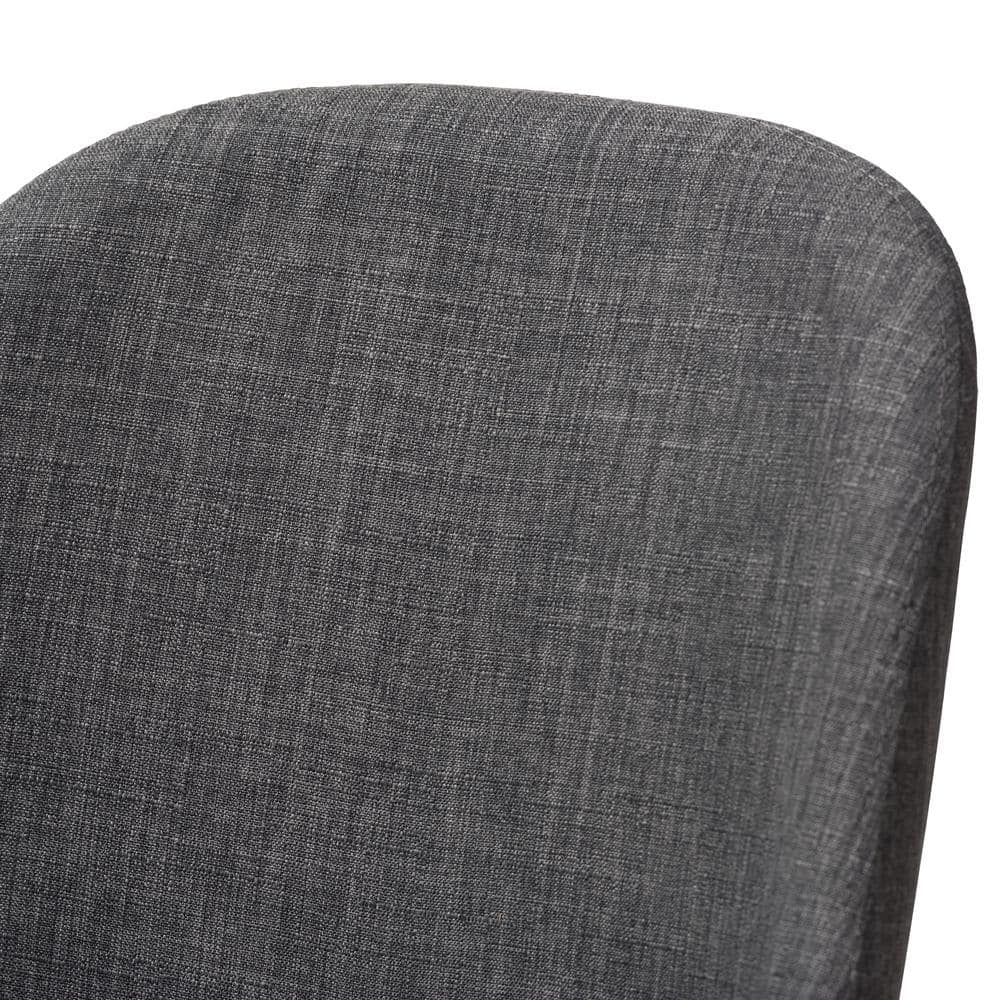 Parsons Dark Grey Cane-Backed Side Chair with Walnut Wood Frame