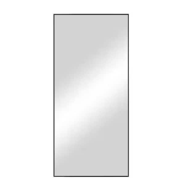 HomeRoots 32 in. W x 71 in. H Metal Black Vanity Mirror