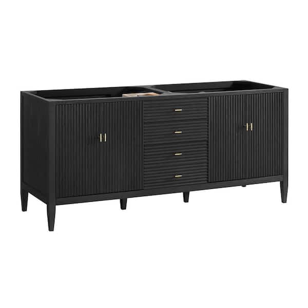 Myrrin 71.88 in. W x 23.5 in. D x 32.88 in. H Single Bath Vanity Cabinet Without Top in Carbon Oak