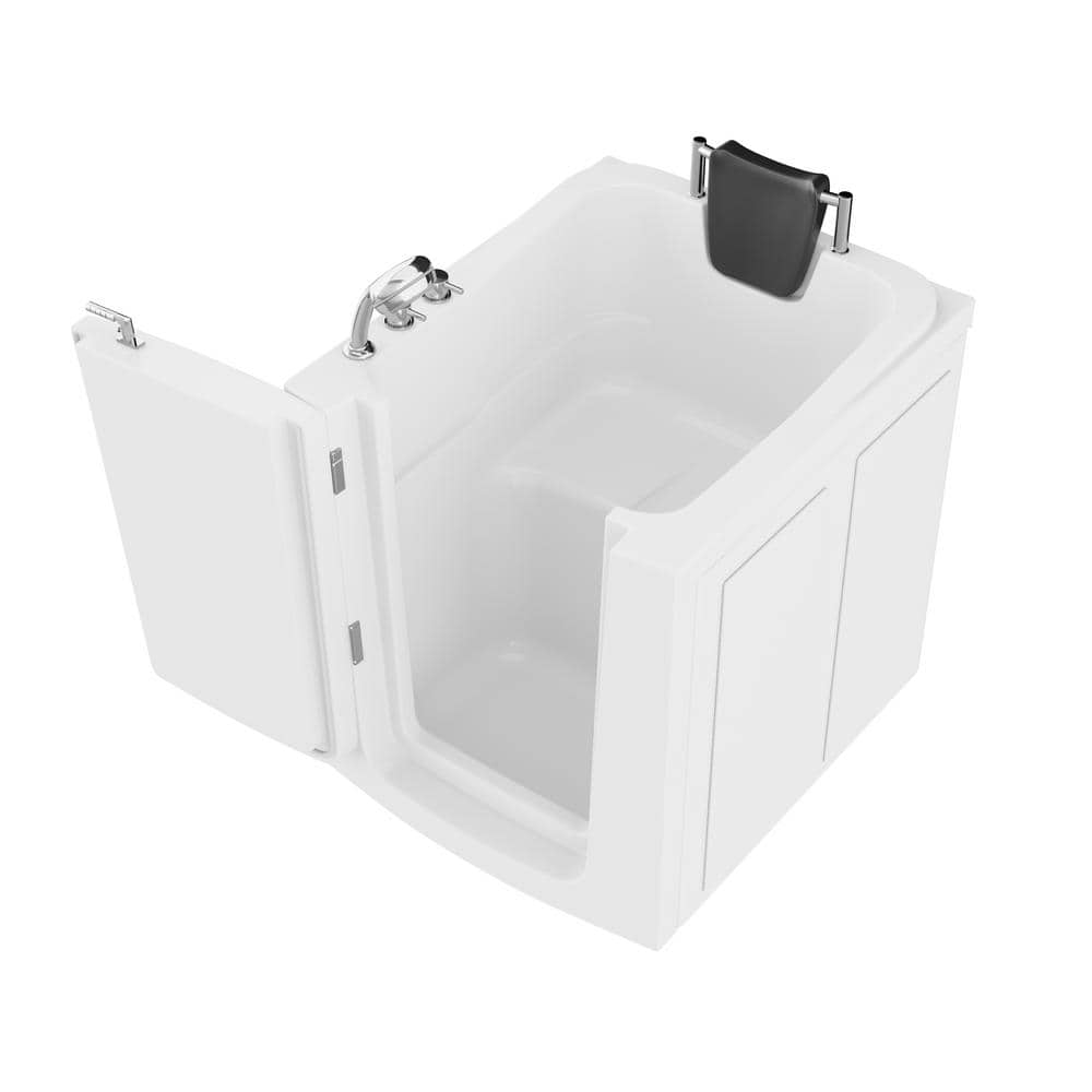 Durango White Fiberglass Walk-In Soaking Bathtub with Left Hand Door