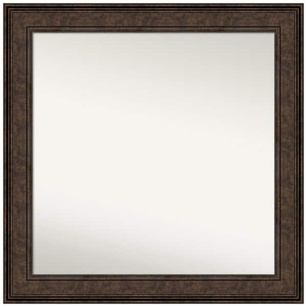 Amanti Art Ridge Bronze 31.5 in. x 31.5 in. Non-Beveled Classic Square Framed Wall Mirror in Bronze