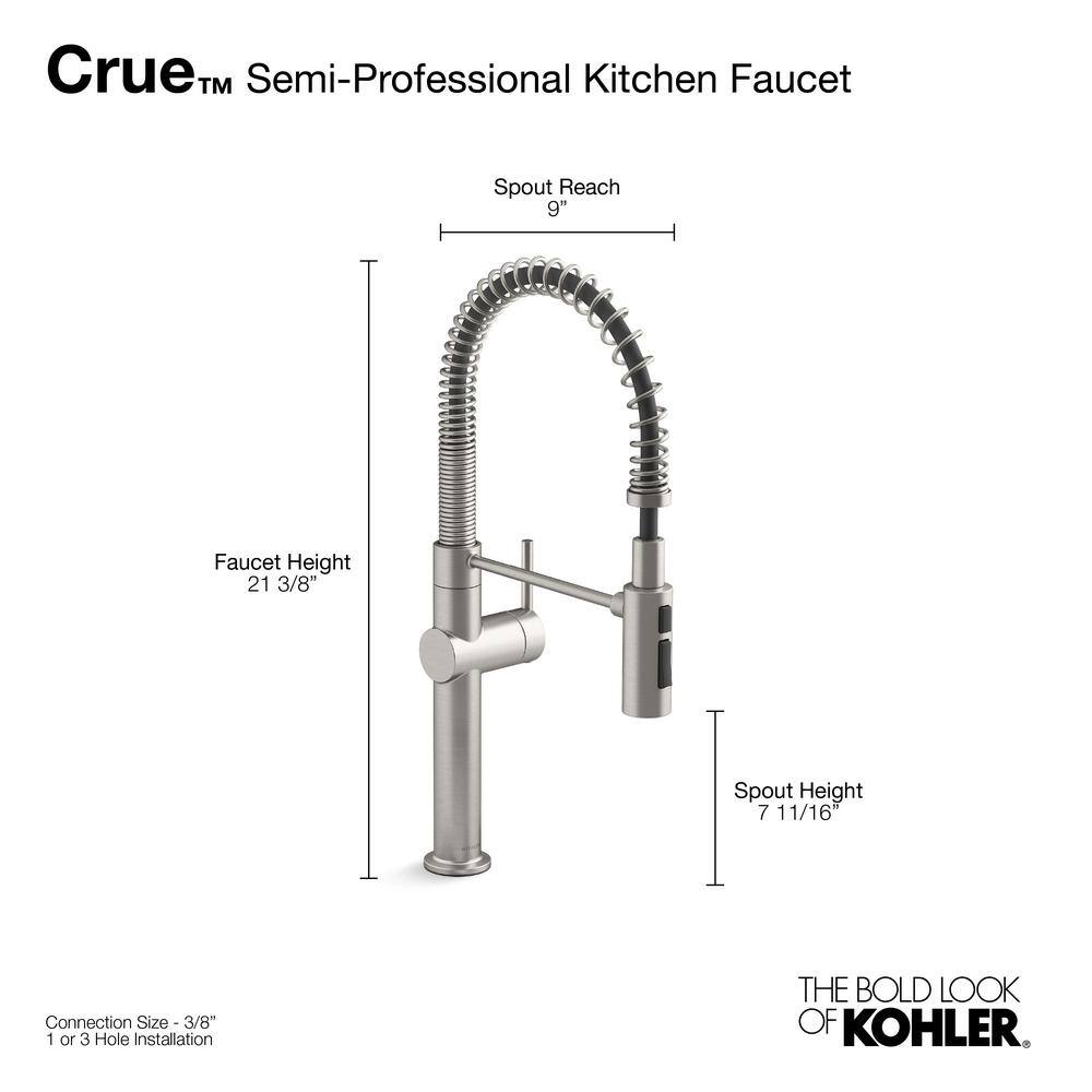 Vibrant Stainless 30.75" Professional Kitchen Sink Faucet with Pull-out Spray