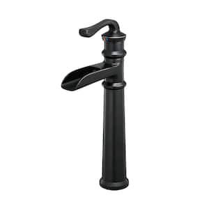 Single Hole Single-Handle Vessel Bathroom Faucet with Deck Mount in Oil Rubbed Bronze