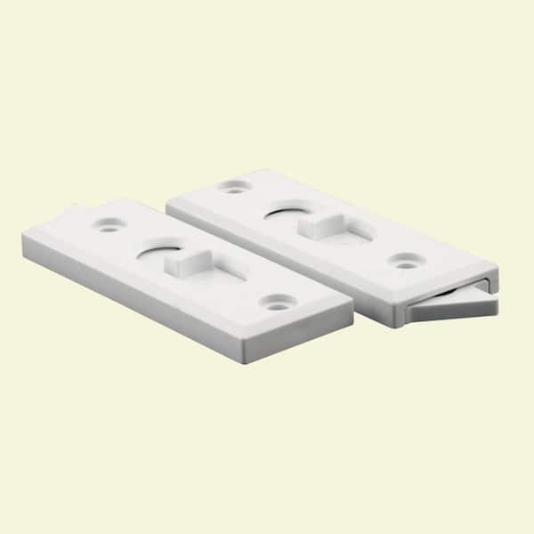 White Plastic Tilt Window Lock Latch (2-Pack)