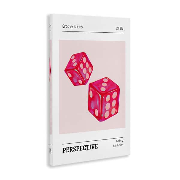 Pink Dice Pair by LSR Design Studio Unframed Abstract Graphic Art Print 30 in. x 20 in.