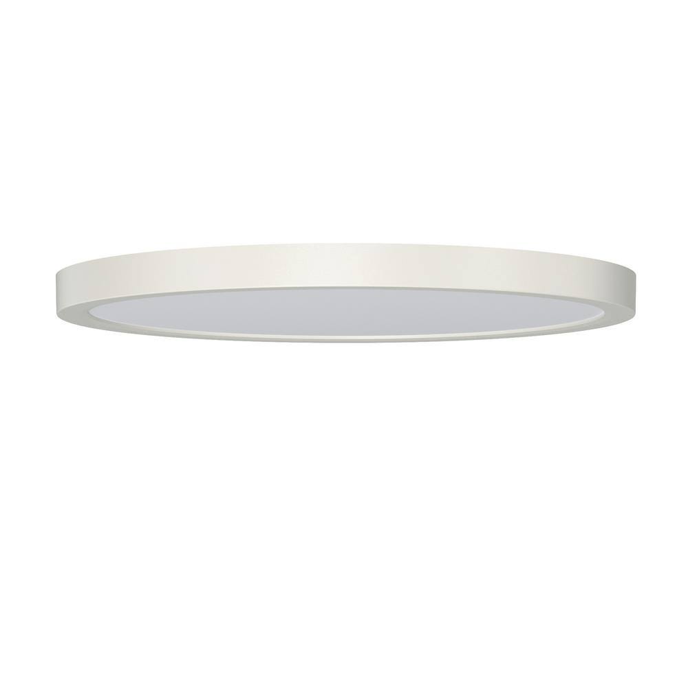 White Circular Integrated LED Flush Mount Ceiling Light