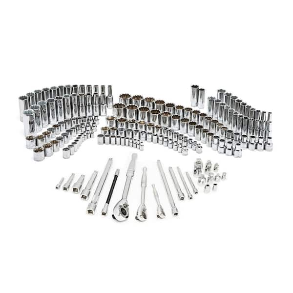 Husky 1/4 in., 3/8 in. and 1/2 in. Mechanics Tool Set with EVA Storage Trays (222-Piece)