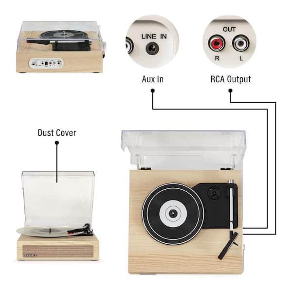 Crosley Scout Turntable in Natural CR6042A-NA - The Home Depot