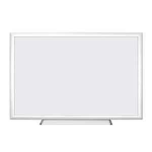 Basics Magnetic Dry Erase White Board, 36 x 48-Inch, Aluminum Frame,  Silver/White