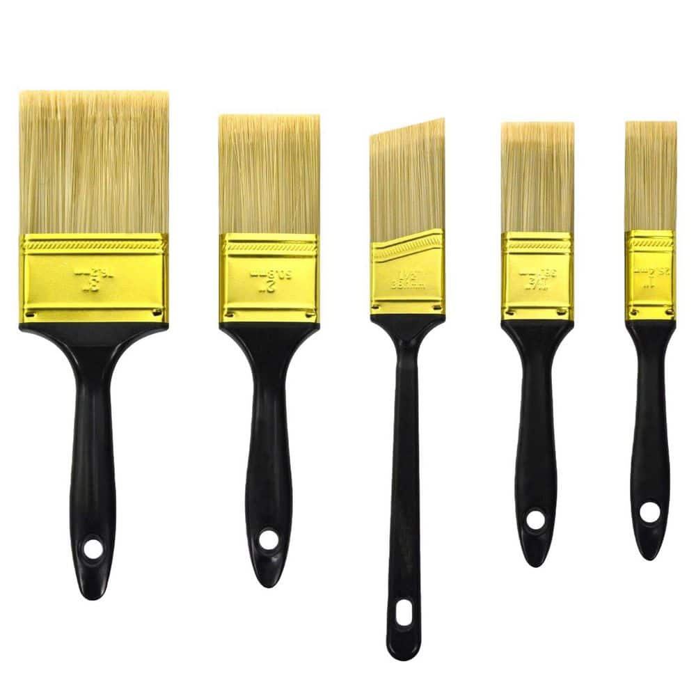 30 Pieces Black Flagged Bristle 8.6 in. x 1 in. Paint Brushes w/ 5 Different Sizes for Home Furniture Fences Wall Trim price history on PriceWatchPro