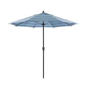 7.5 ft. Bronze Aluminum Market Patio Umbrella with Fiberglass Ribs and Auto Tilt in Dolce Oasis Sunbrella