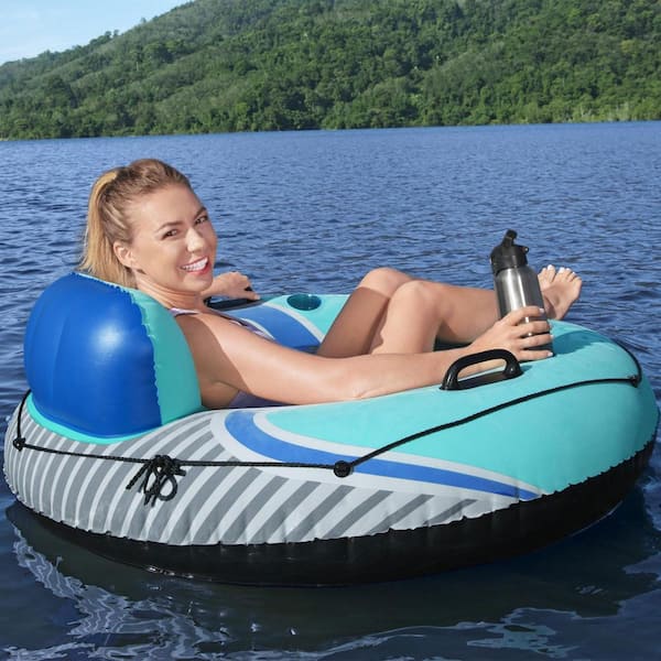 Bestway Hydro-Force Comfort Plush Rapid Rider Single River Tube Float, 48  in. 43548E-BW - The Home Depot