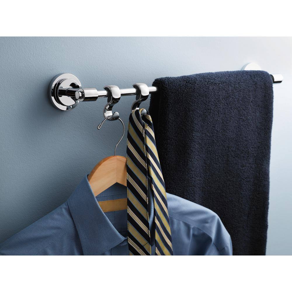 Matte Black 18-Inch Modern Wall Mounted Towel Bar
