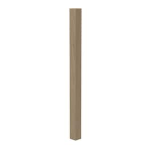 Stair Parts 4000 66 in. x 3 in. Unfinished Poplar Square Craftsman Solid Core Newel Post for Stair Remodel