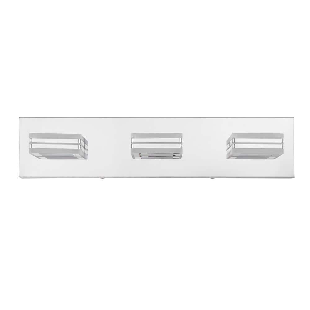 20 in. 3-Light Chrome Dimmable LED Vanity Light Fixture Modern Wall Sconce Over Mirror with Acrylic Shade price history on PriceWatchPro