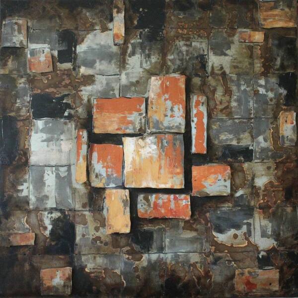 Yosemite Home Decor 32 in. x 32 in. Rhythm Hand Painted Contemporary Artwork