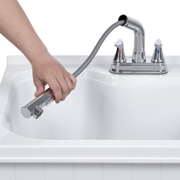 Shaker Laundry cabinet kit with pull-out faucet Shaker Laundry cabinet kit with pull-out faucet