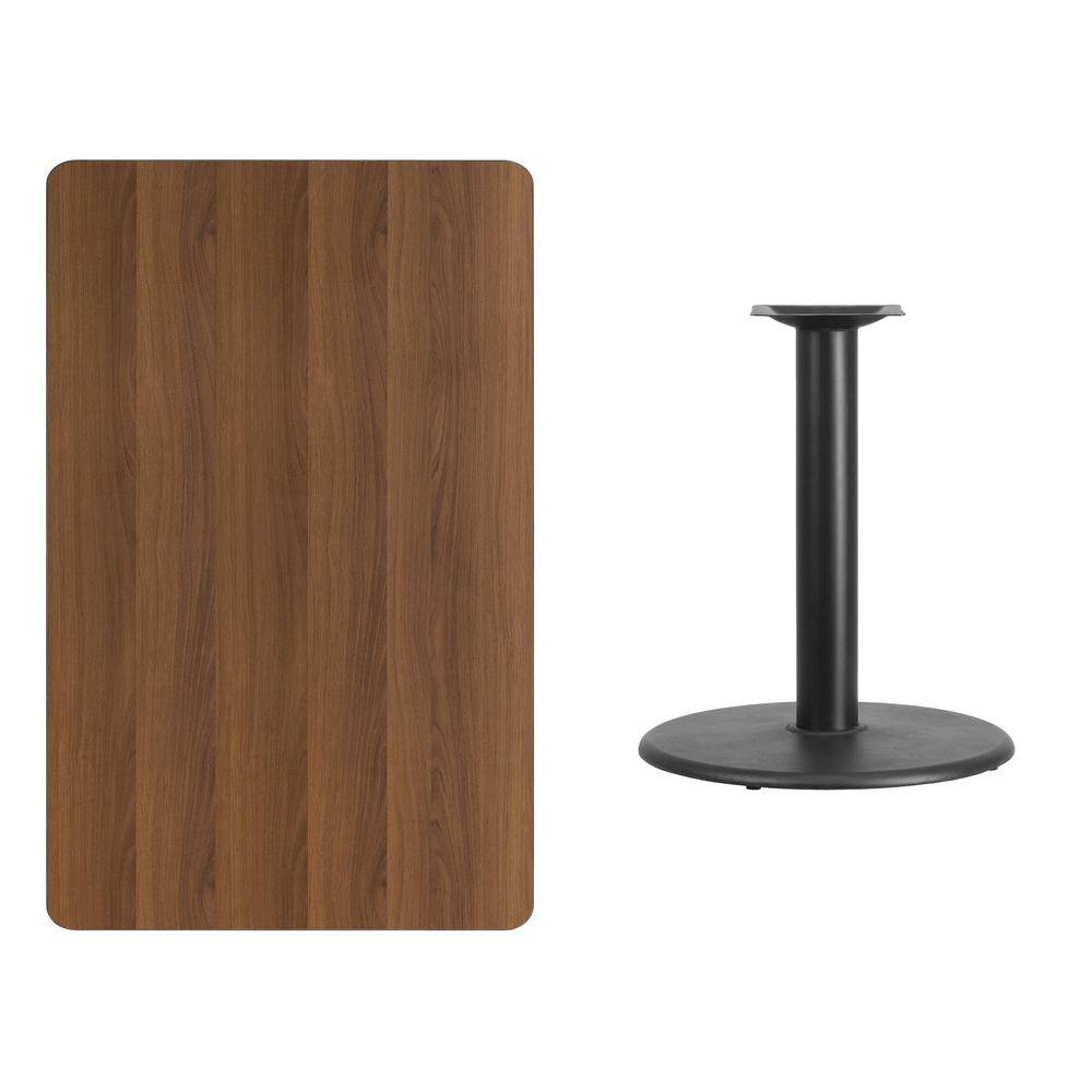 Contemporary 48'' Rectangular Walnut Laminate Dining Table
